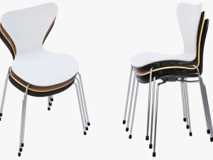 fritz hansen series 7 chair 3D Model