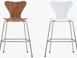 fritz hansen series 7 counter stool 3D Model