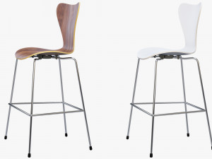 fritz hansen series 7 counter stool 3Dモデル