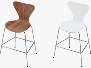 fritz hansen series 7 counter stool 3D Model