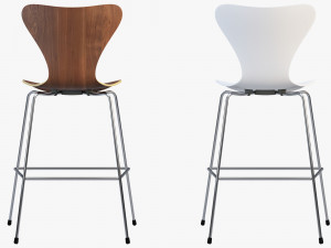 fritz hansen series 7 counter stool 3Dモデル