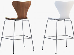 fritz hansen series 7 counter stool 3Dモデル