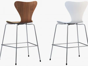 fritz hansen series 7 counter stool 3D Model