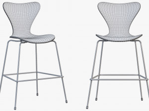 fritz hansen series 7 counter stool 3Dモデル