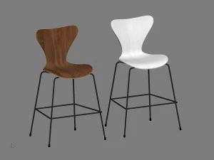 fritz hansen series 7 counter stool 3D Model