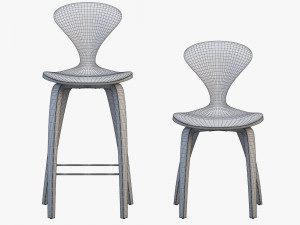 norman cherner chairs Modelo 3D