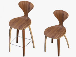 norman cherner chairs Modelo 3D