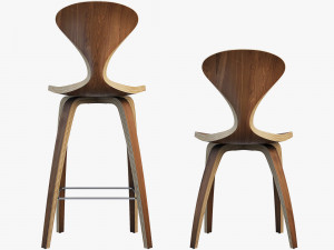 norman cherner chairs Modelo 3D