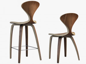 norman cherner chairs Modelo 3D