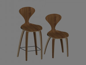 norman cherner chairs Modelo 3D
