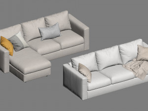 ikea vimle 2 options 3D Model