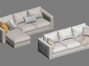 ikea vimle 2 options 3D Model