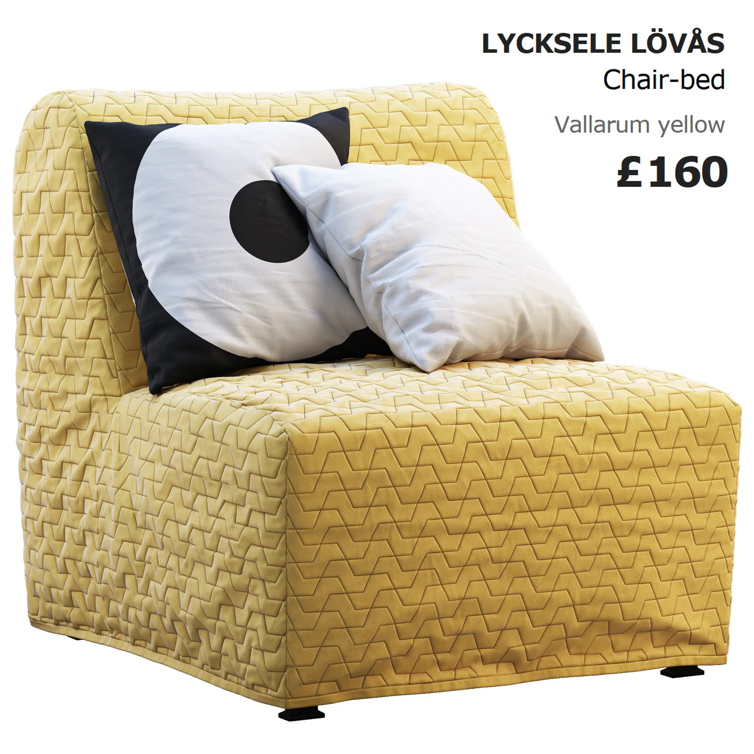 ikea lycksele chair-bed 3D Model .c4d .max .obj .3ds .fbx .stl .blend 