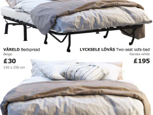 tempat tidur sofa ikea lycksele Model 3D