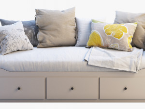 ikea hemnes bed 3 3Dモデル