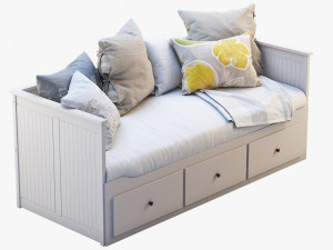 ikea hemnes bed 3 3Dモデル