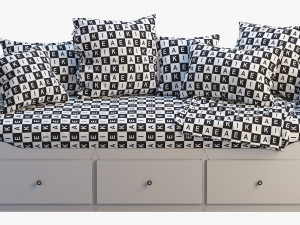 ikea hemnes bed 3 3Dモデル
