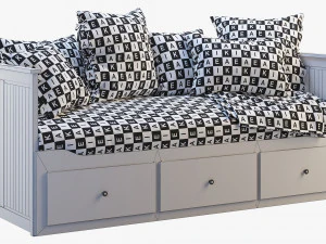 ikea hemnes bed 3 3D Model