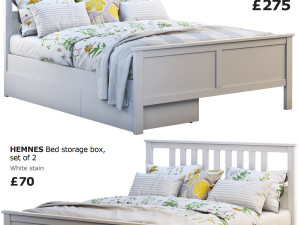 ikea hemnes bed 4 3D मॉडल