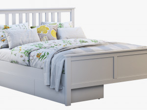 ikea hemnes bed 4 3D मॉडल