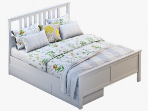 ikea hemnes bed 4 3D मॉडल