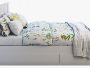 ikea hemnes bed 4 3D मॉडल