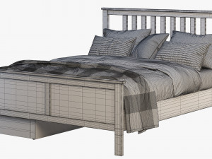 ikea hemnes bed 4 3D मॉडल