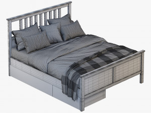 ikea hemnes bed 4 3D मॉडल