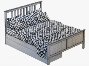 ikea hemnes bed 4 3D Model