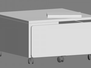 ikea slakt storage box with casters 3D Model