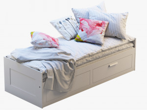 ikea brimnes bed 6 3Dモデル