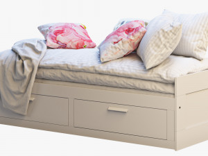 ikea brimnes bed 6 3Dモデル