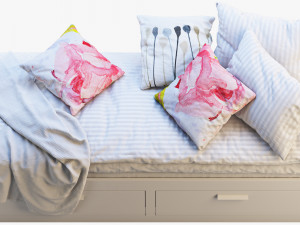 ikea brimnes bed 6 3Dモデル