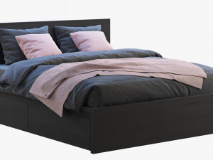 ikea malm bed 3 Model 3D