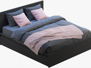 ikea malm bed 3 Model 3D