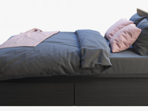 ikea malm bed 3 Model 3D