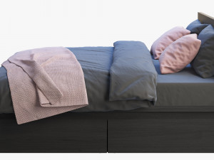 ikea malm bed 3 Model 3D