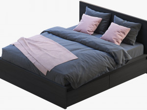 ikea malm bed 3 Model 3D