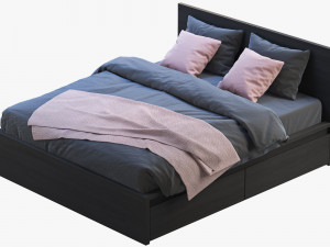 ikea malm bed 3 Model 3D