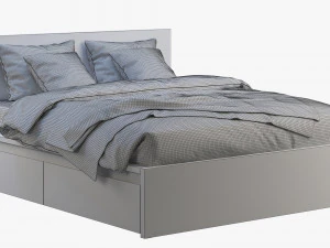 ikea malm bed 3 3D Model