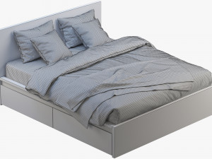 ikea malm bed 3 Model 3D