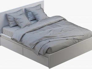 ikea malm bed 3 3D Model