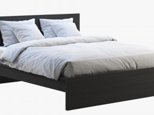 ikea malm bed 3 Model 3D