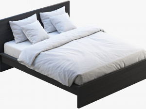 ikea malm bed 3 Model 3D