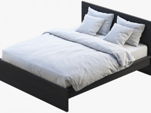 ikea malm bed 3 Model 3D