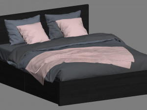 ikea malm bed 3 Model 3D