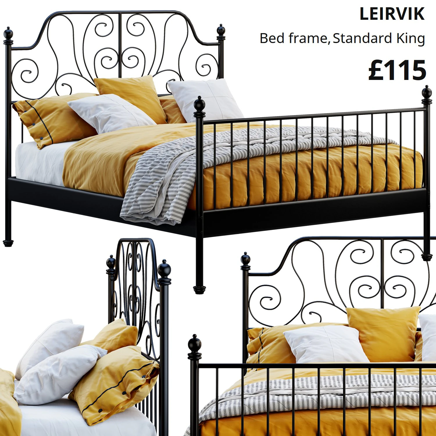 ikea leirvik bed 3D Model .c4d .max .obj .3ds .fbx .stl .blend 