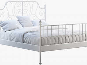 ikea leirvik bed Modelo 3D