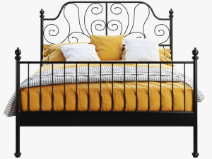 ikea leirvik bed Modelo 3D