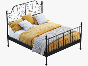 ikea leirvik bed Modelo 3D
